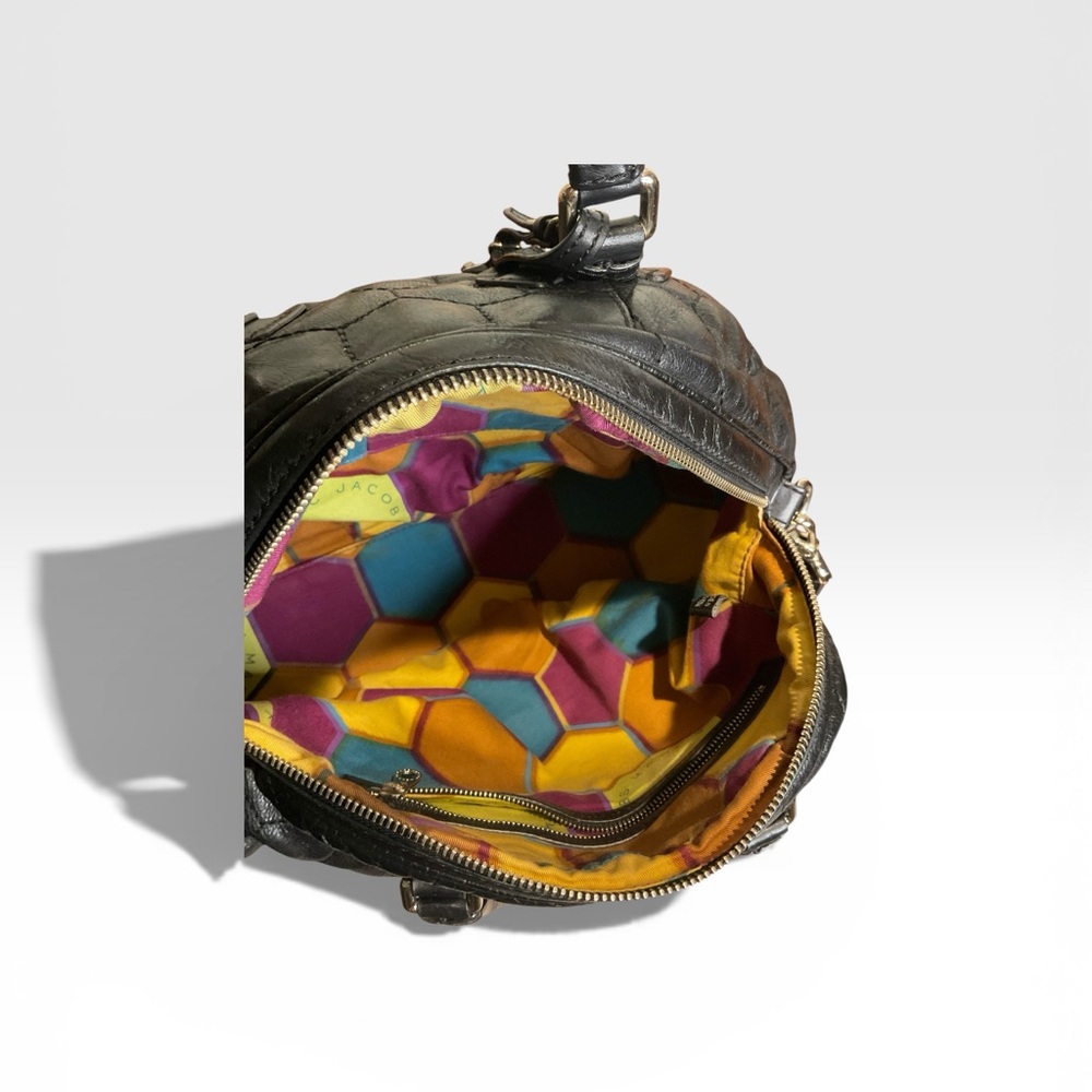 Marc Jacobs Black Quilted Leather Dome Satchel - Picture 5 of 6